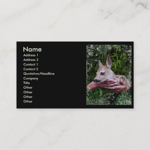 For the Love of Animals Business Card