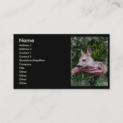 Customizable For the Love of Animals Business Card Template