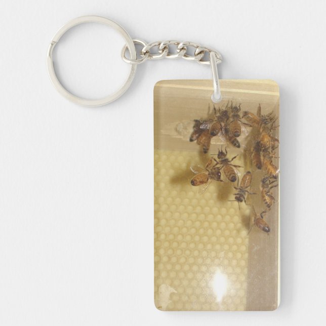 For the Love of Bees Key Chain (Front)
