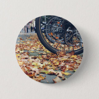"For the Love of Bikes... and Autumn" Button