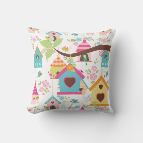 For The Love Of Birds Outdoor Pillow