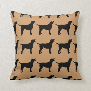 black lab decorative pillow