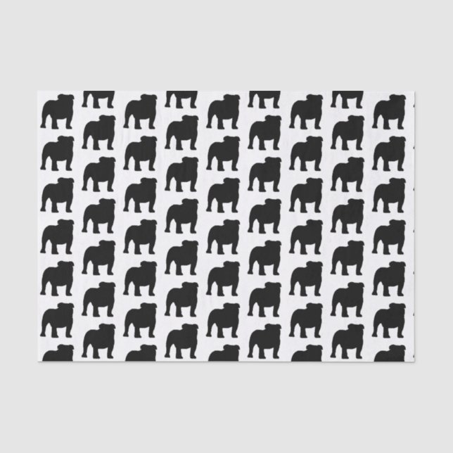 For The Love of Bulldog Dogs Tissue Paper (Front)