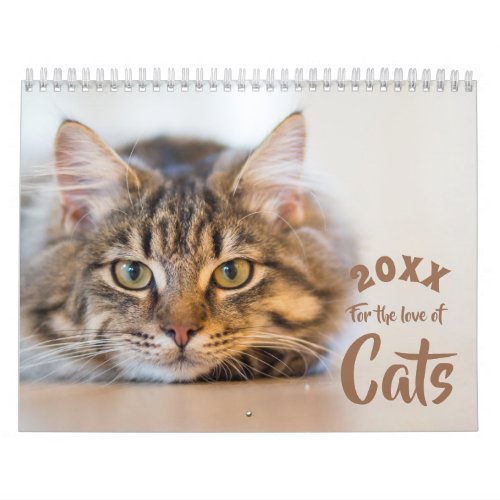 For the Love of Cats Custom Photo Calendar