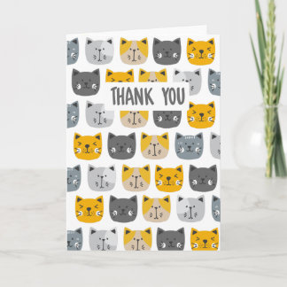 For the Love of Cats Letterpress Thank You Card