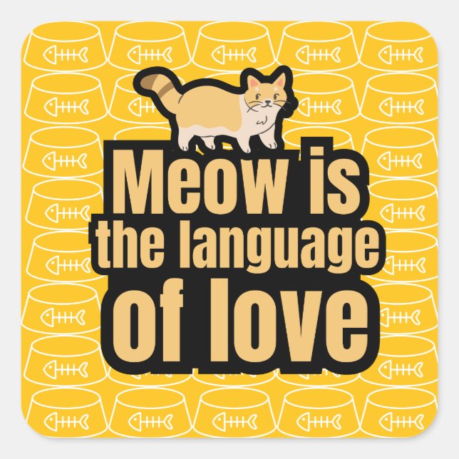 For the Love of Cats Square Sticker (Front)