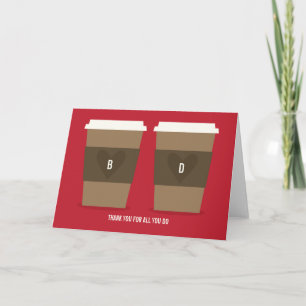 For the Love of Coffee Thank You Card