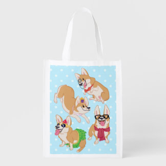 For the Love of Corgis Reuseable Fold Away Bag