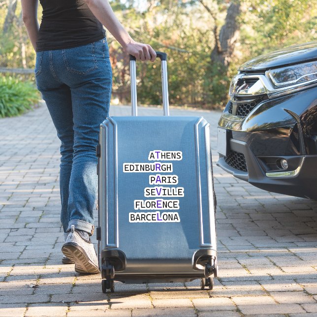 For the Love of European Travel Sticker (Suitcase Insitu)