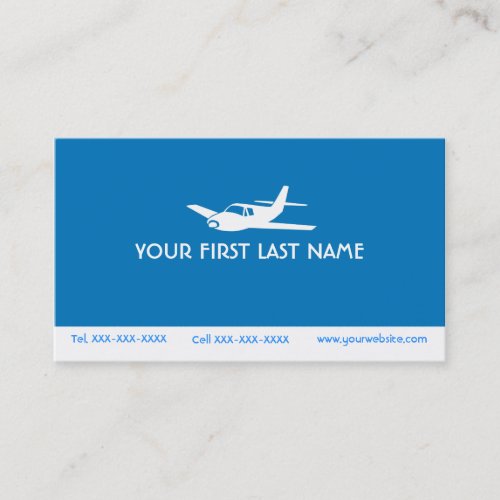 For the Love of Flying blue airplane symbol cards Business Card Templates