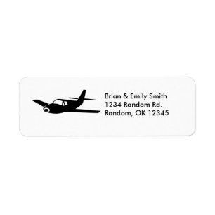 For the love of flying customizable airplane label