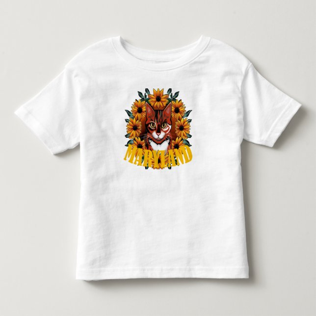 For The Love Of Maryland Calico Cat  Toddler T-shirt (Front)
