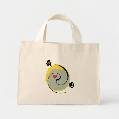 for the love of music mini tote bag