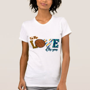 For The Love Of The Game Basketball Mom Leopard T-Shirt