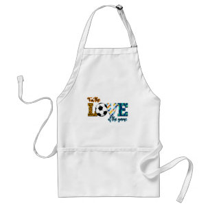 For The Love Of The Game Soccer Mom Leopard Adult Apron