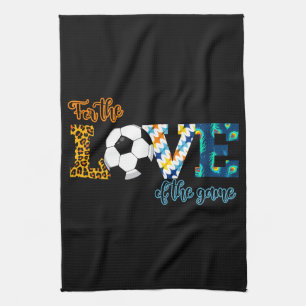 For The Love Of The Game Soccer Mom Leopard Kitchen Towel