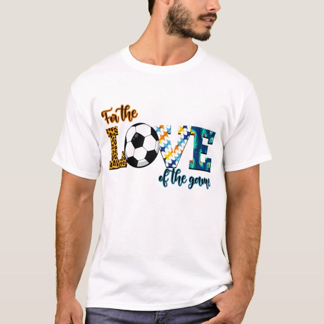 For The Love Of The Game Soccer Mom Leopard T-Shirt (Front)