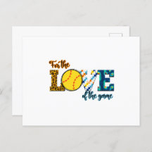 For The Love Of The Game Softball Mom Leopard