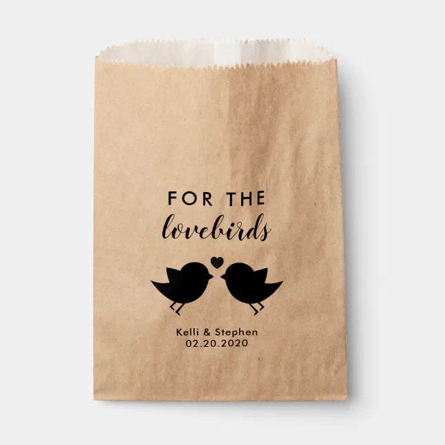 For the Lovebirds, Wedding Send Off Bird Seed Bags Zazzle