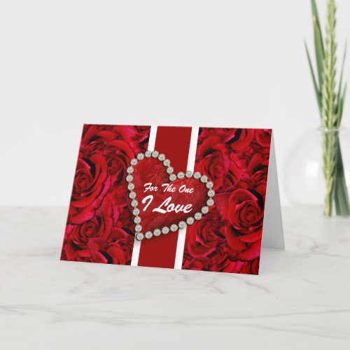 For the one I love romantic men women special Holiday Card