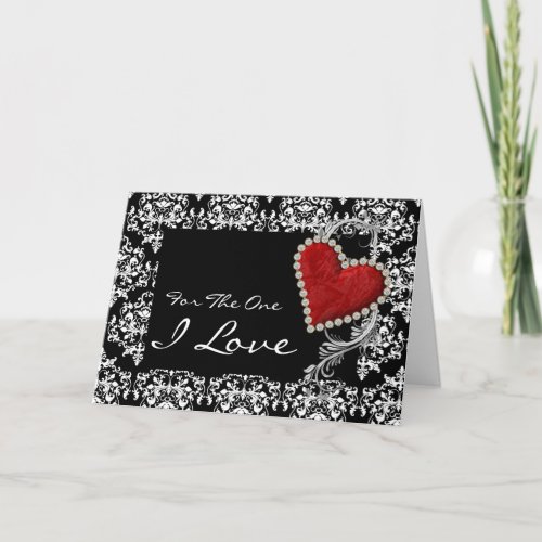 For the one I love romantic valentine birthday Holiday Card