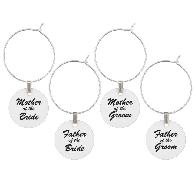 "For the Parents" Wine Charm Set (Staggered)