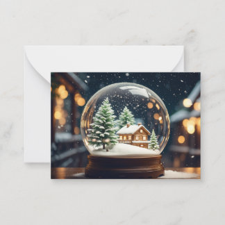 For the Person Who Has Everything: Snowglobe Note Card