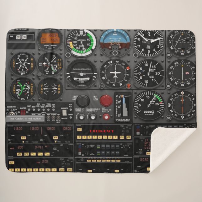 For the Pilot who has everything Sherpa Blanket (Front (Horizontal))