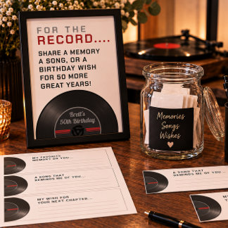 For the Record 50th Birthday Memory Station Poster