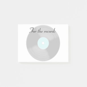 For The Record Post It Notes Gift