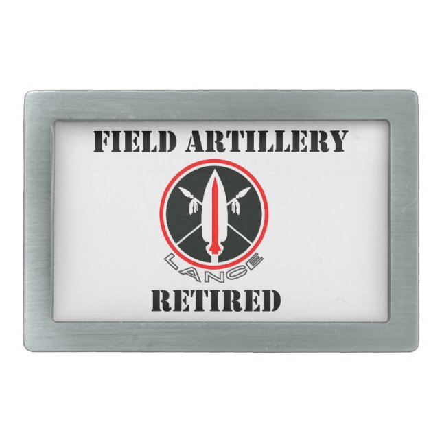 for the RETIRED LANCE MISSILE CREWMEMBER Rectangular Belt Buckle (Front)