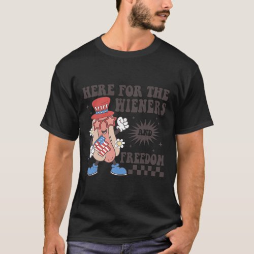 For The Wieners And Freedom 4th Of July Men Women  T_Shirt