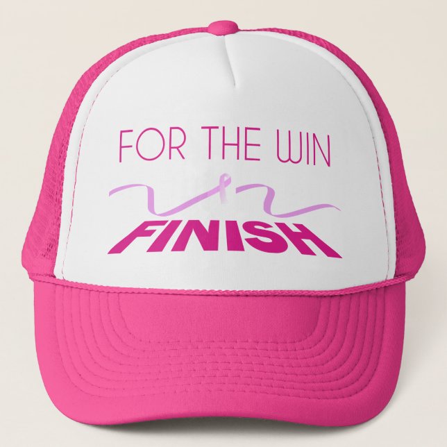 For the Win Breast Cancer Awareness Trucker Hat (Front)