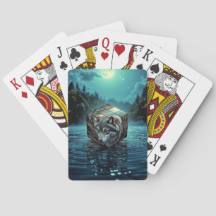 For the Wolf Lover Poker Cards