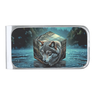For the Wolf Lover Silver Finish Money Clip