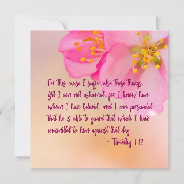 For This Cause I Suffer Christian Floral (Front)