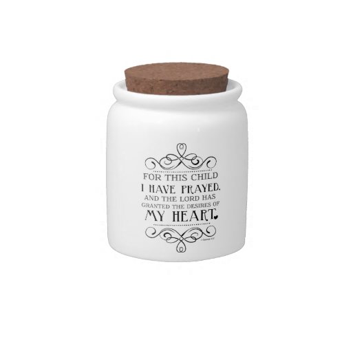 For This Child I Have Prayed Scripture Quote Candy Jar