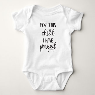 For This Child I Have Prayed Verse Baby Bodysuit