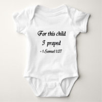 For This Child I Prayed, 1 Samuel 1:27 Baby Bodysuit