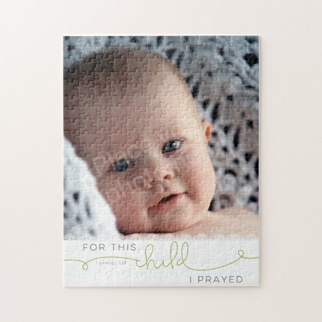 For this Child I Prayed - 1 Samuel 1:27 Jigsaw Puzzle (Vertical)