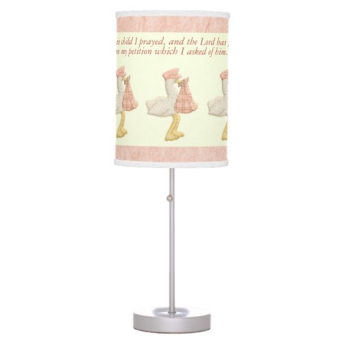 For this child I prayed _ Daughter _ I Samuel 127 Table Lamp