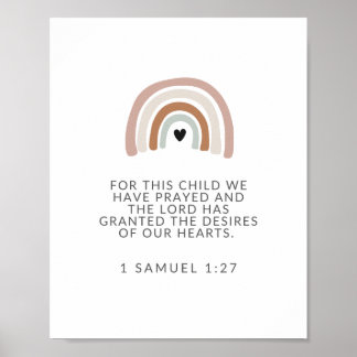 For This Child We Have Prayed, 1 Samuel 1 27 Sign