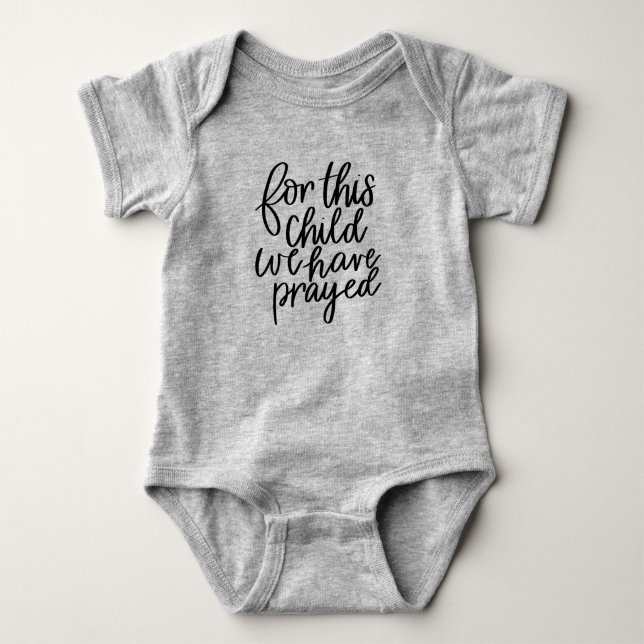 For This Child We Have Prayed Baby Bodysuit (Front)