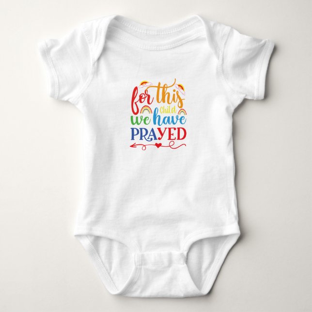 For This Child We Have Prayed Baby Bodysuit (Front)