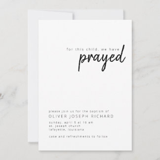 For This Child We Have Prayed Baptism Invitation