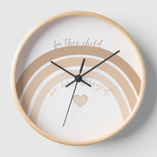 For this child we have prayed in moody peach clock
