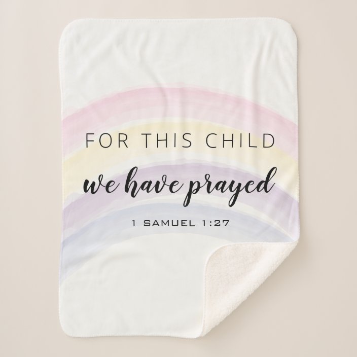 for this child we have prayed blanket