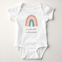 For This Child We Prayed Boho Rainbow Coral Baby Bodysuit For This Child We Prayed Boho Rainbow Coral Baby Bodysuit