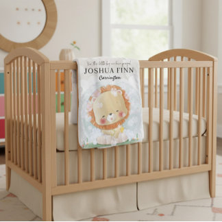 For This Little Boy | Girl We Have Prayed Lion Cub Baby Blanket
