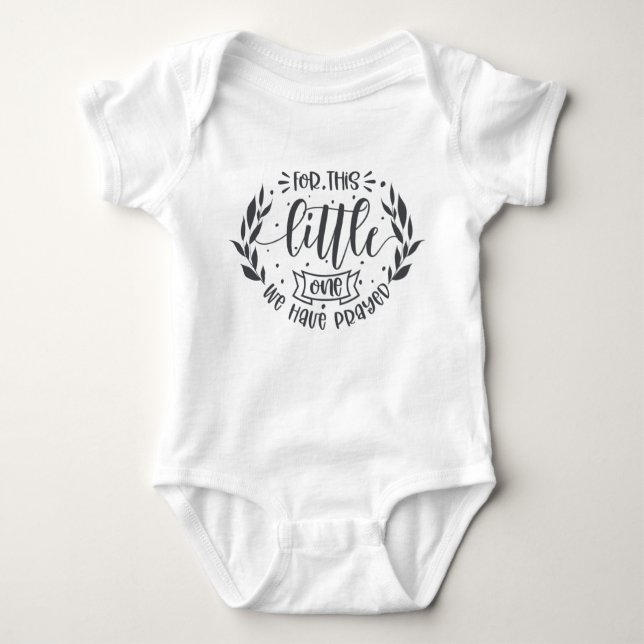 For This Little One We Have Prayed IVF Baby Baby Bodysuit (Front)